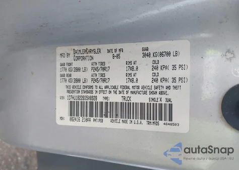 2006 Dodge Ram 1500 Slt/Trx4 Off Road/Sport z USA, uszkodzony, nr VIN 1D7HU18226S508928